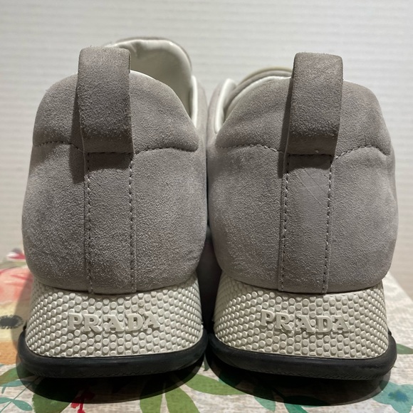 Authentic Prada slipper sneakers in soft grey suede - Picture 6 of 13